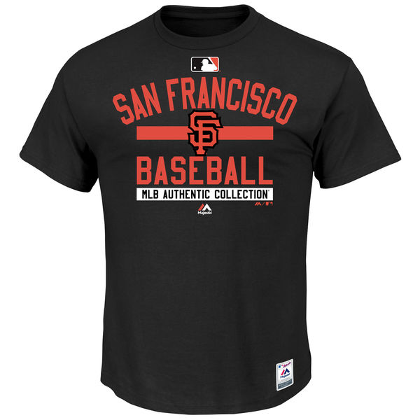 MLB Men San Francisco Giants Majestic Big  Tall Authentic Collection Team Property TShirt  Black
